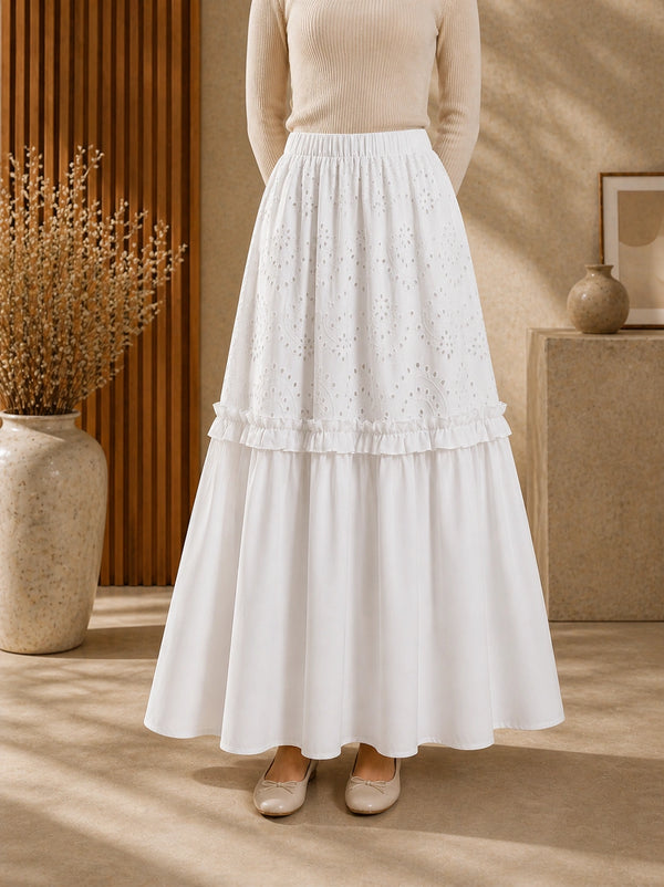 White Maxi Jupe